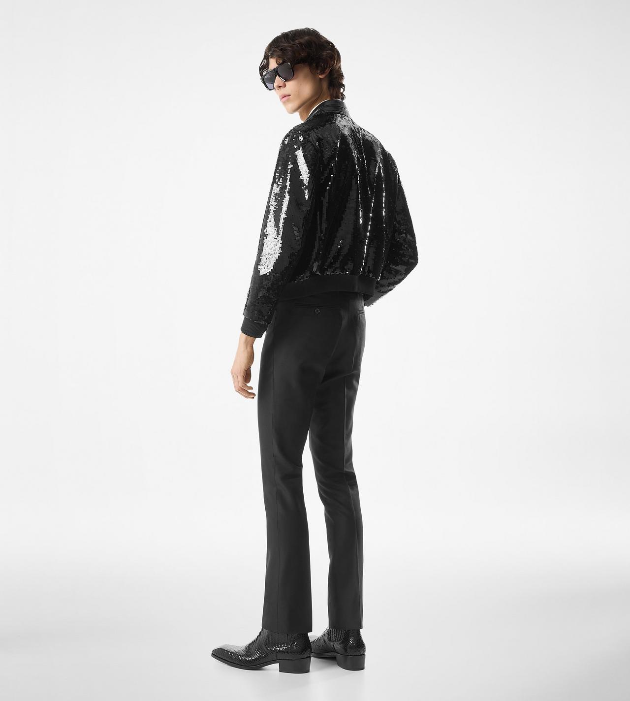 SEQUIN EMBROIDERY BIKER BLOUSON image number 2