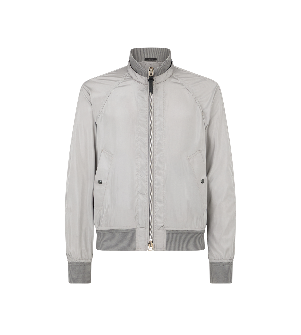 TAFFETA KNIT COLLAR BOMBER image number 0