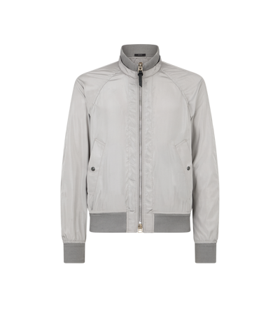 TAFFETA KNIT COLLAR BOMBER image number 0