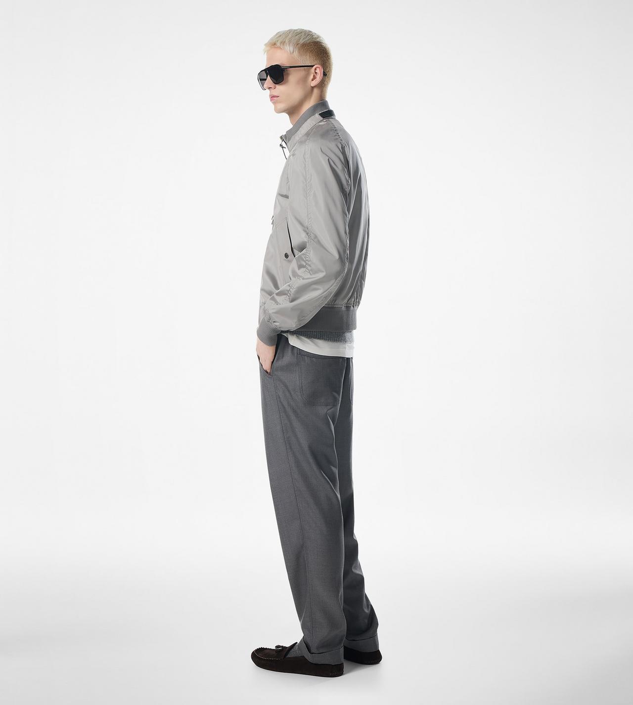 TAFFETA KNIT COLLAR BOMBER image number 2