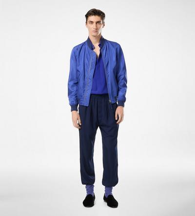 TECHNICAL SILK POPLIN LIGHTWEIGHT BOMBER image number 2