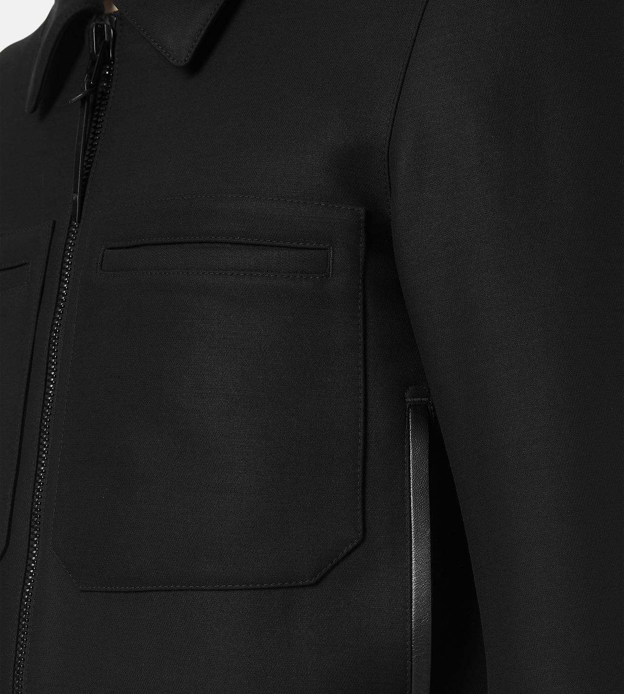 LACQUERED WOOL TRICOTINE BATTLE JACKET image number 1