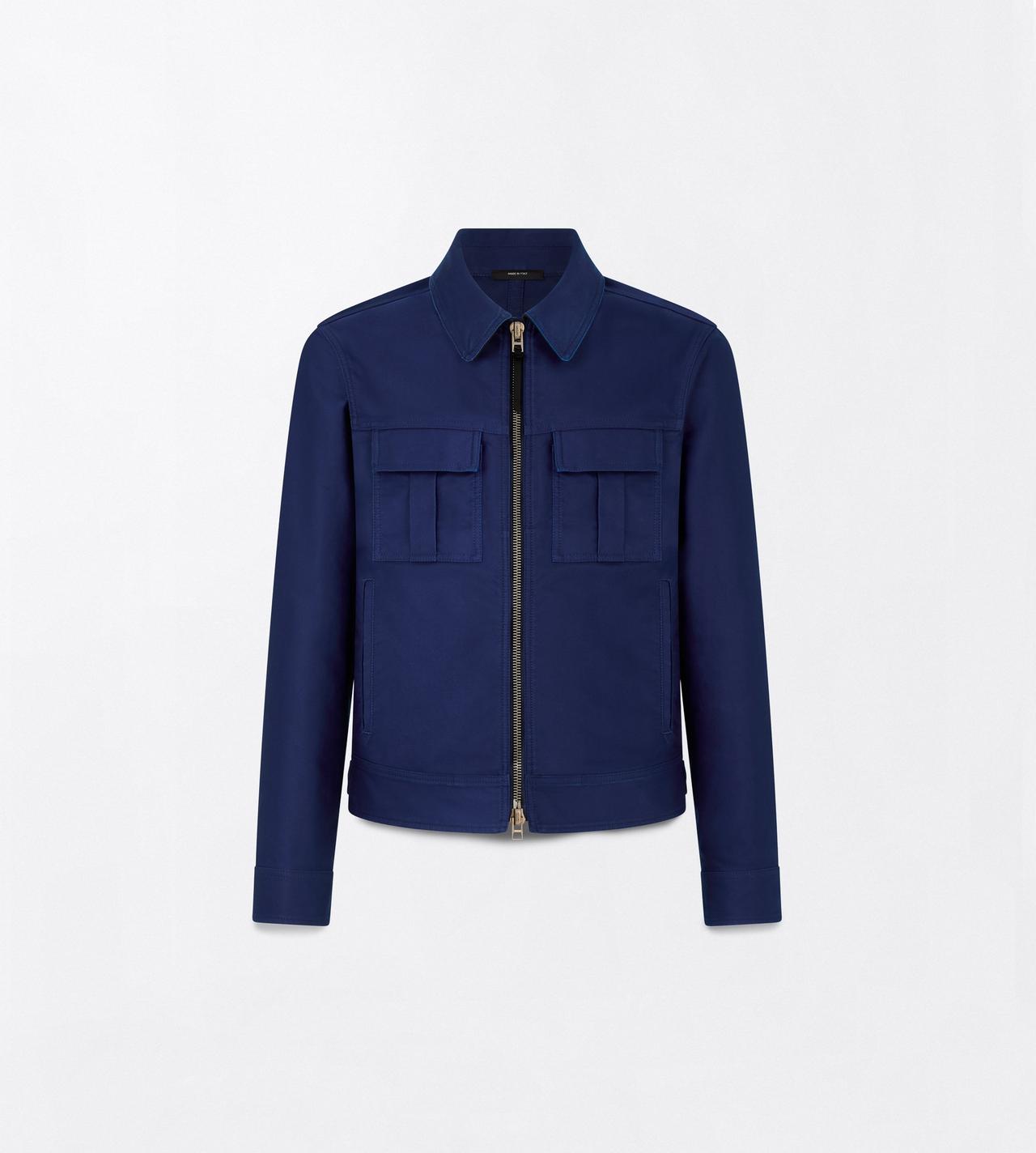 TOM FORD COTTON NAVY BLAZER COTTON SATIN BLOUSON