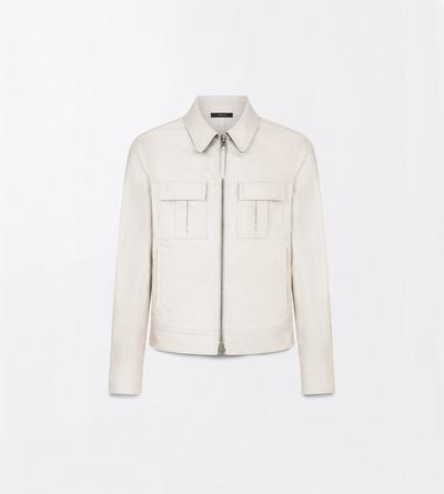 TOM FORD COTTON ECRU COTTON SATIN BLOUSON
