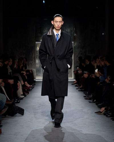 ALLIGATOR COLLAR CASHMERE BLEND COAT image number 3
