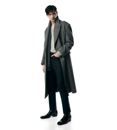 WIDE HERRINGBONE OFFICER COAT image number 1