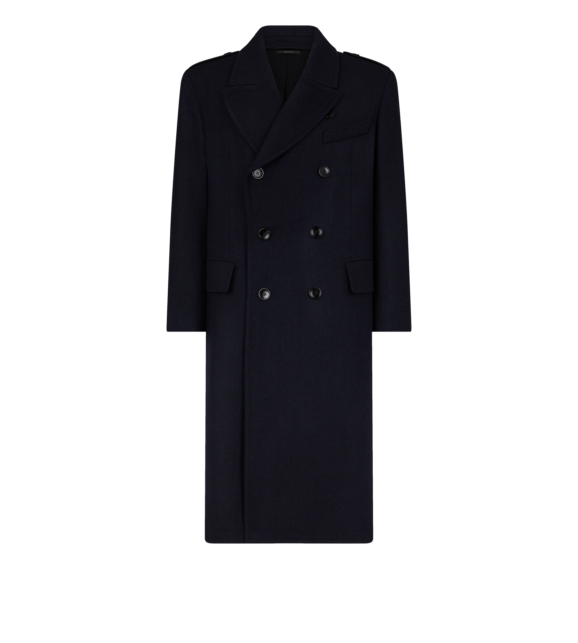 WIDE HERRINGBONE OFFICER COAT