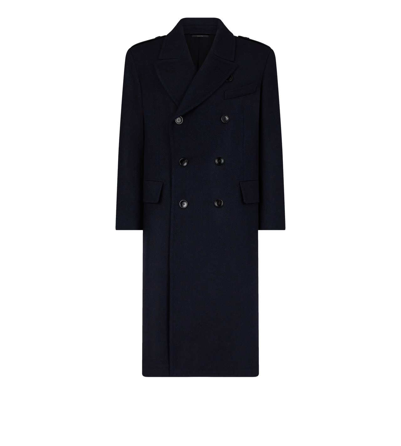 WIDE HERRINGBONE OFFICER COAT image number 0