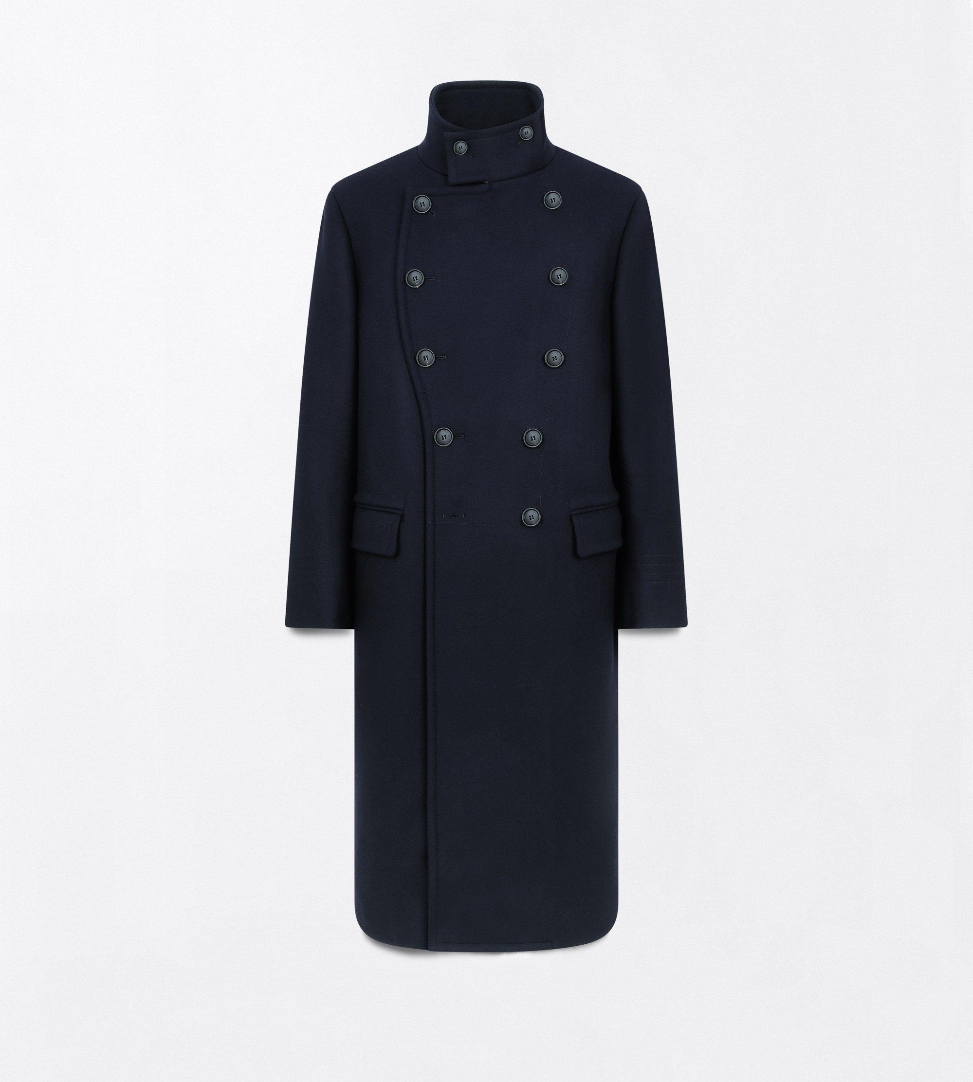 COMPACT TWILL FELT MILITARY COAT