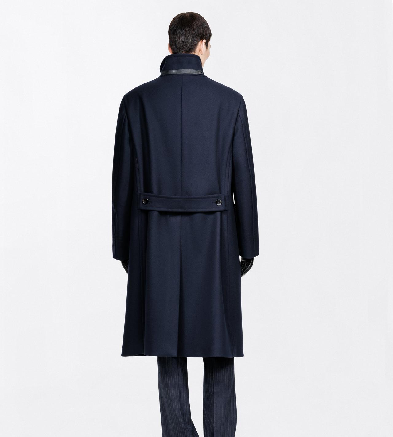 TOM FORD WOOL MIDNIGHT NAVY COMPACT TWILL FELT MILITARY COAT