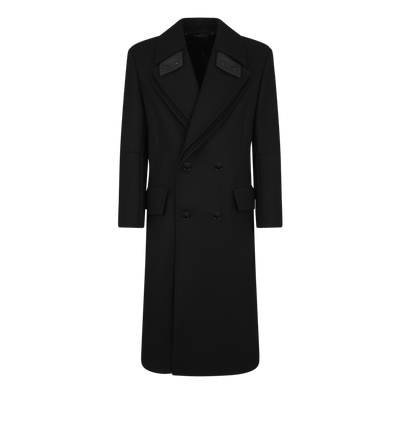 TWILL FELT BIKER COAT image number 0