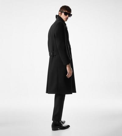 TWILL FELT BIKER COAT image number 3