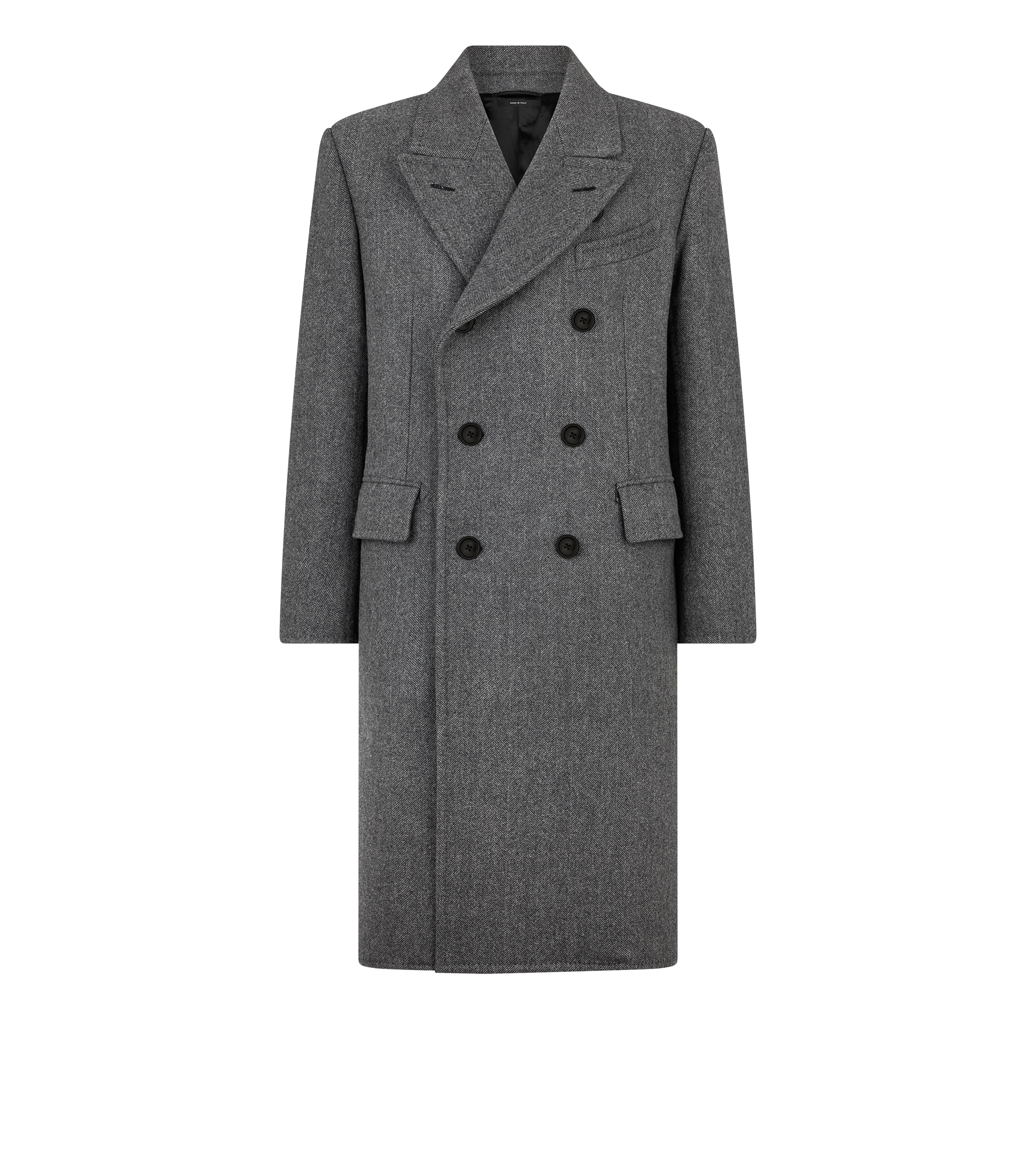 DOUBLE SPLITTABLE HERRINGBONE COAT