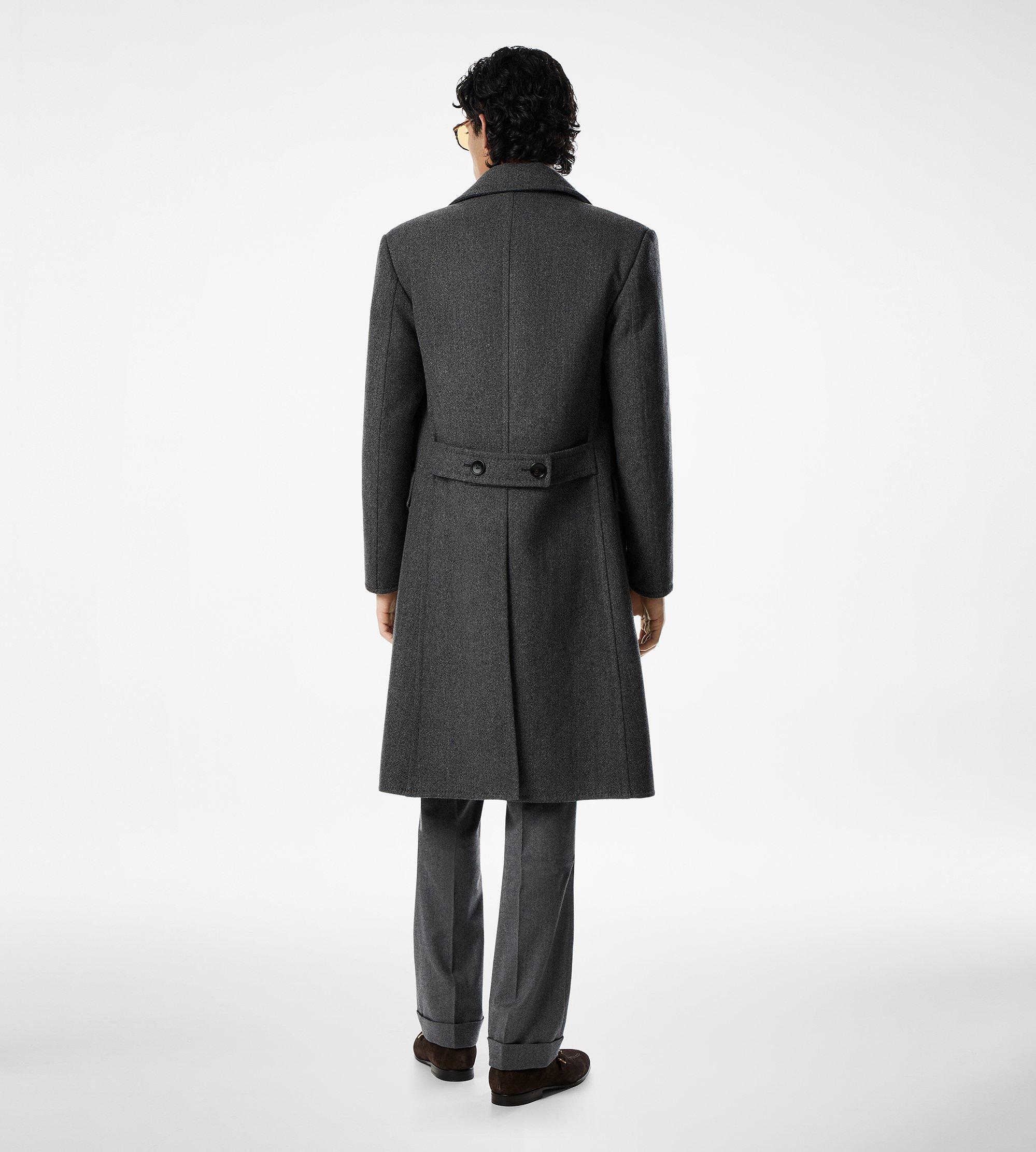 DOUBLE SPLITTABLE HERRINGBONE COAT | TOM FORD Fashion