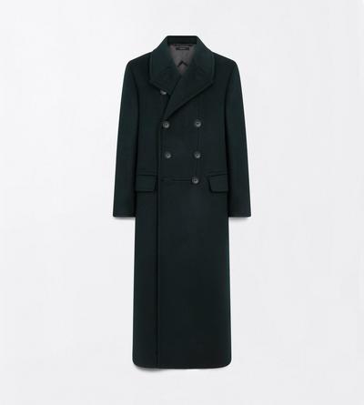 TOM FORD WOOL CASHMERE BLEND DARK FOREST CASHMERE OFFICER COAT&nbsp;