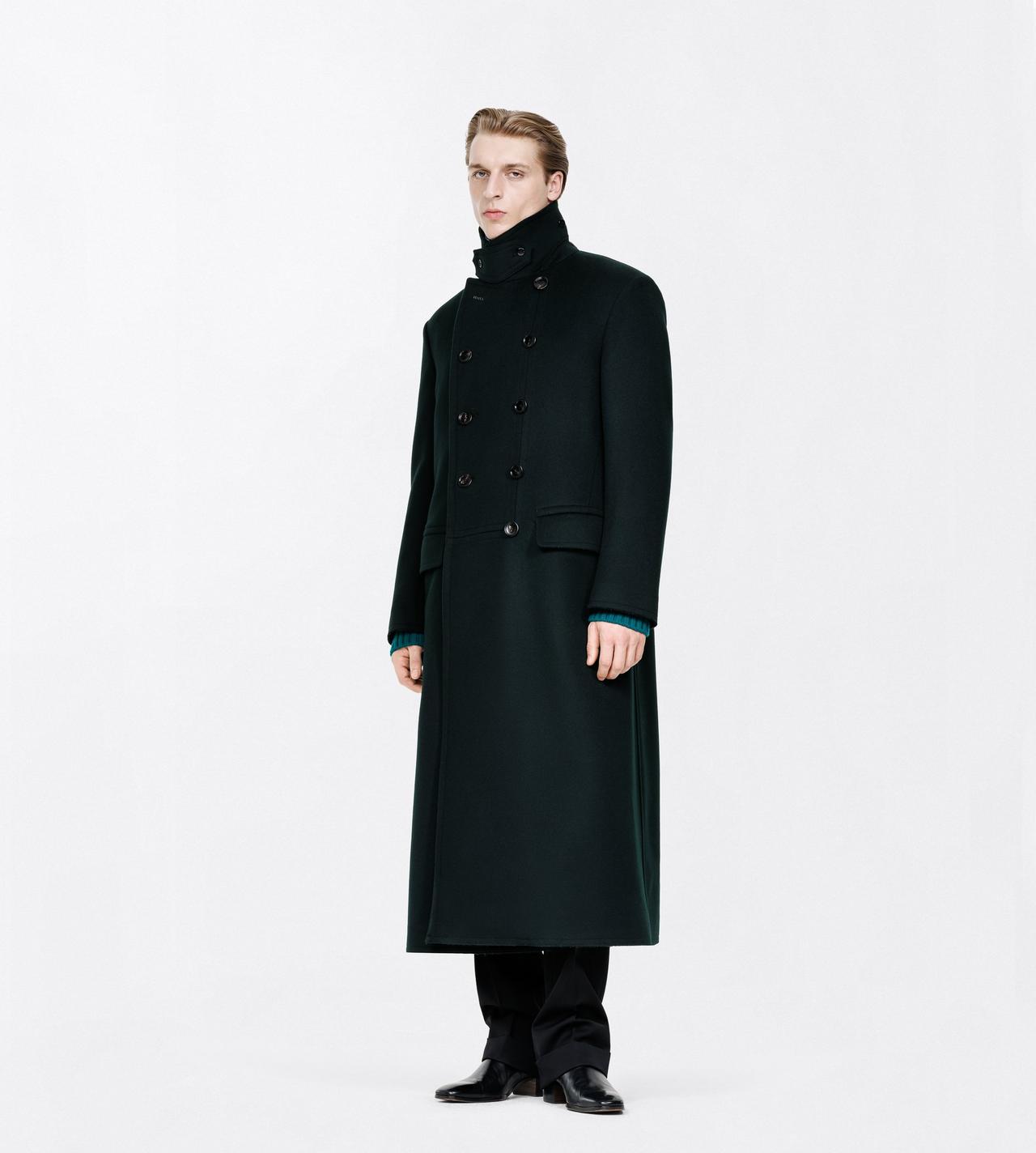 TOM FORD WOOL CASHMERE BLEND DARK FOREST CASHMERE OFFICER COAT&nbsp;