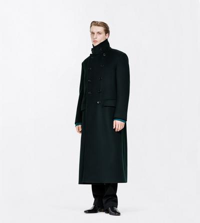 TOM FORD WOOL CASHMERE BLEND DARK FOREST CASHMERE OFFICER COAT&nbsp;