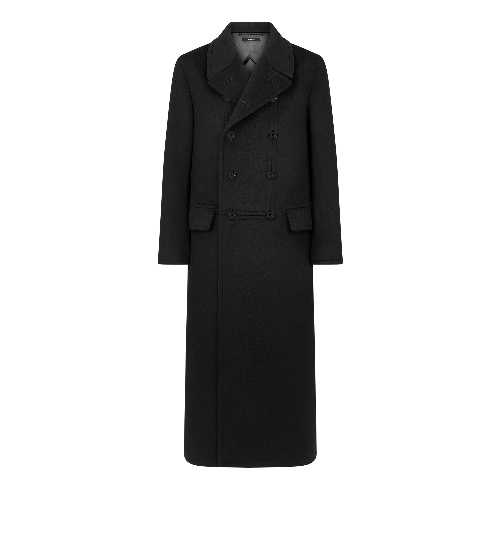 WOOL CASHMERE MELTON OFFICER COAT