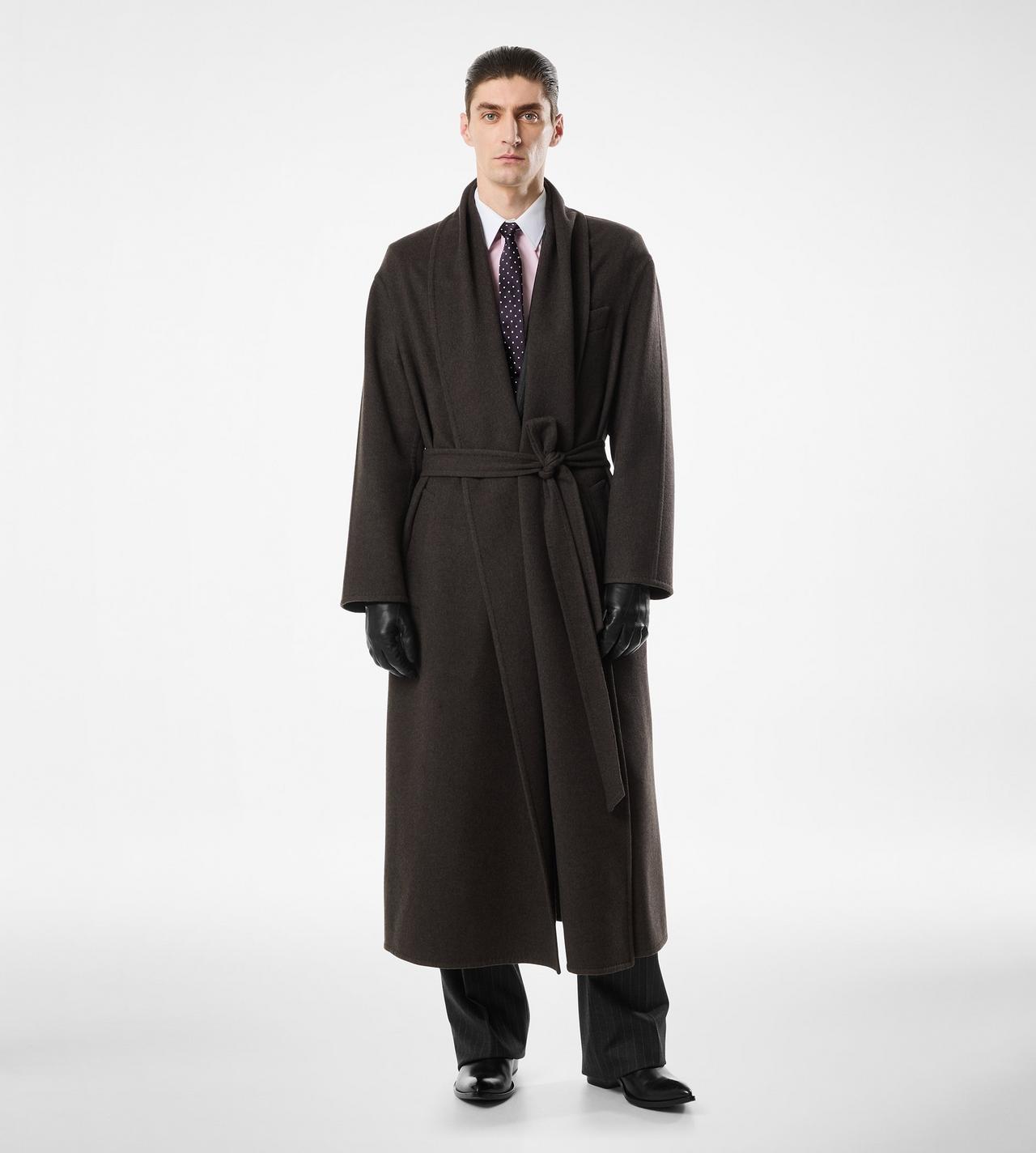 DOUBLE SPLITTABLE CASHMERE SHAWL COAT image number 2