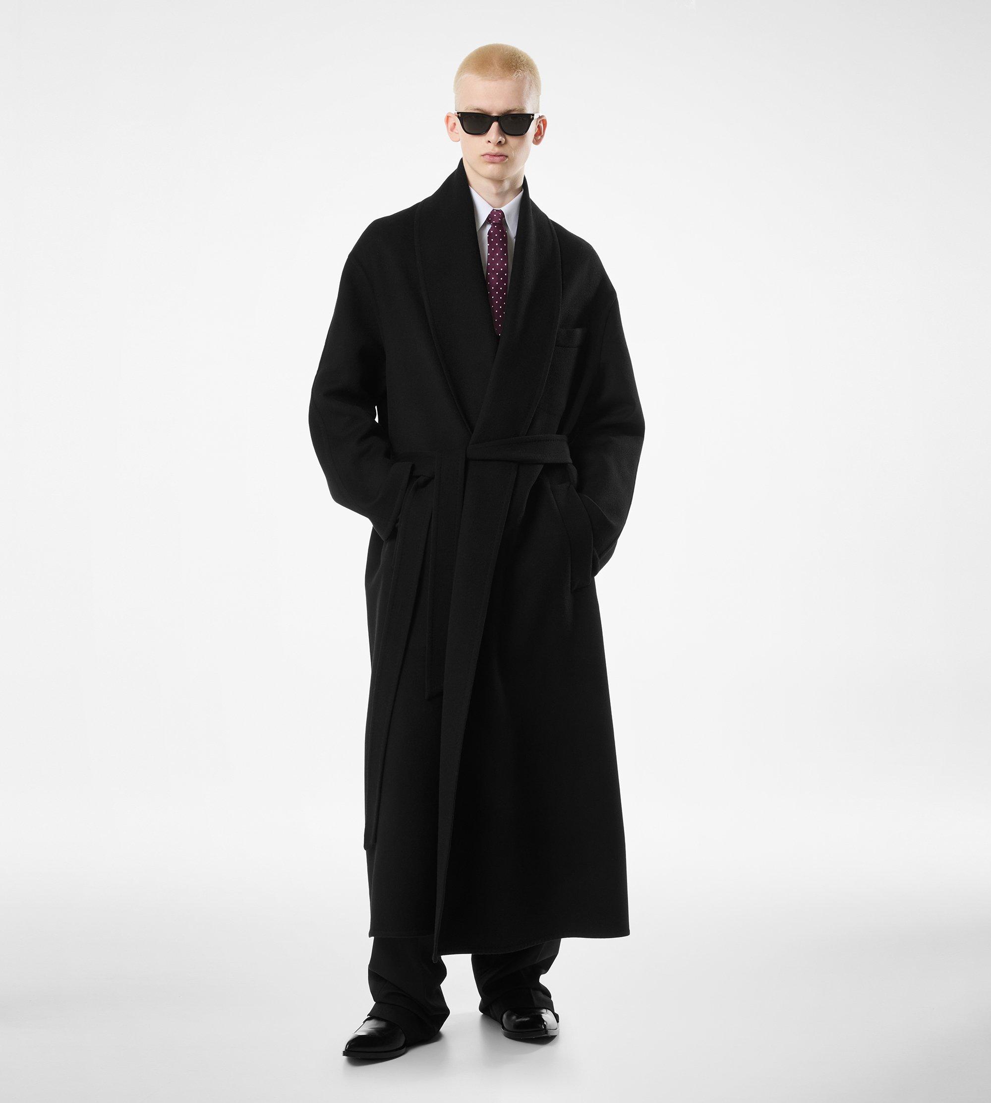DOUBLE SPLITTABLE WOOL CASHMERE SHAWL COAT
