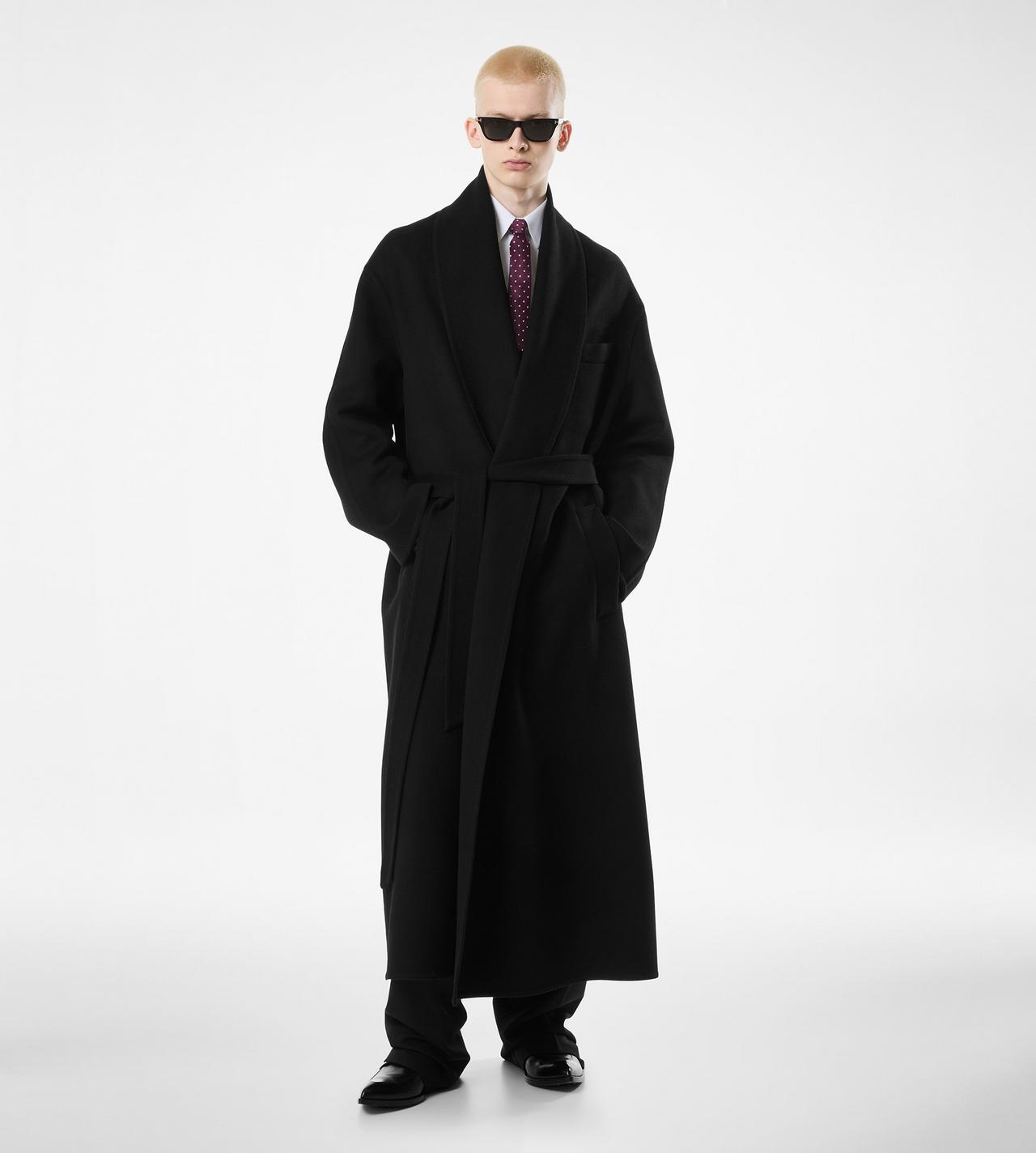DOUBLE SPLITTABLE WOOL CASHMERE SHAWL COAT image number 2