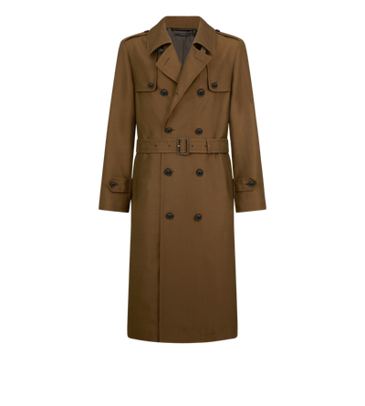 WOOL SILK FAILLE TRENCH COAT image number 0