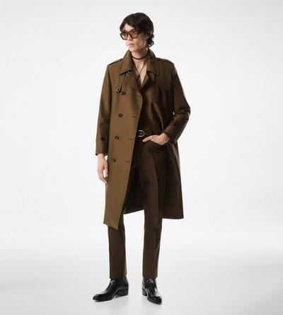 WOOL SILK FAILLE TRENCH COAT image number 2