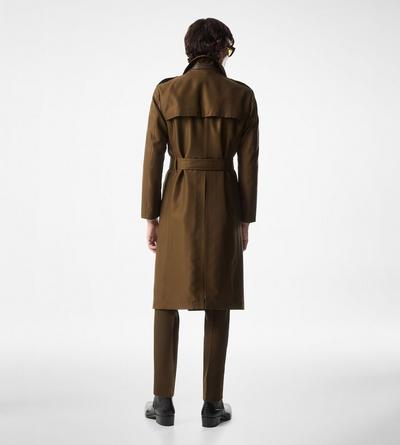 WOOL SILK FAILLE TRENCH COAT image number 3