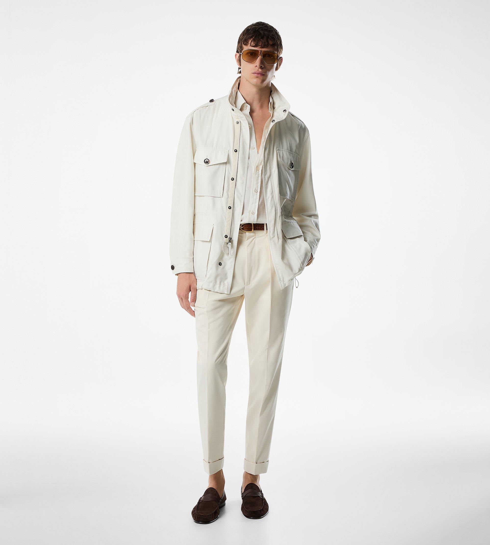 WASHED SILK POPLIN FIELD JACKET