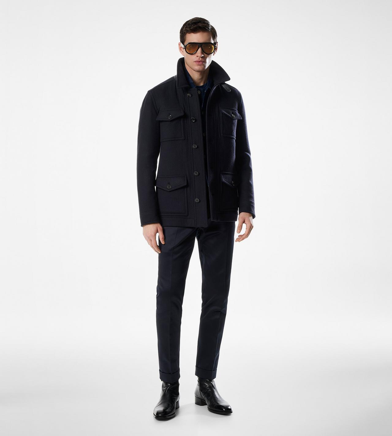DOUBLE SPLITTABLE TWILL FOUR POCKET JACKET image number 1