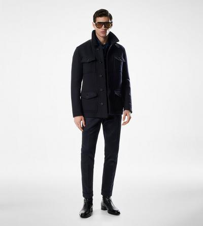 DOUBLE SPLITTABLE TWILL FOUR POCKET JACKET image number 1