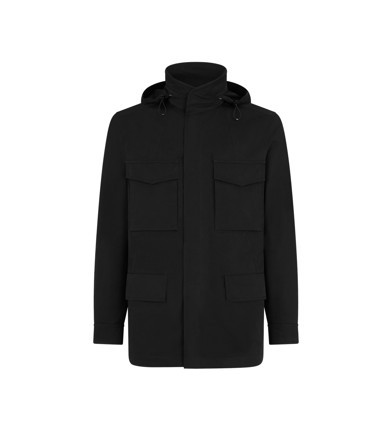 TOM FORD COTTON SILK BLEND BLACK COTTON SILK REPS FIELD JACKET