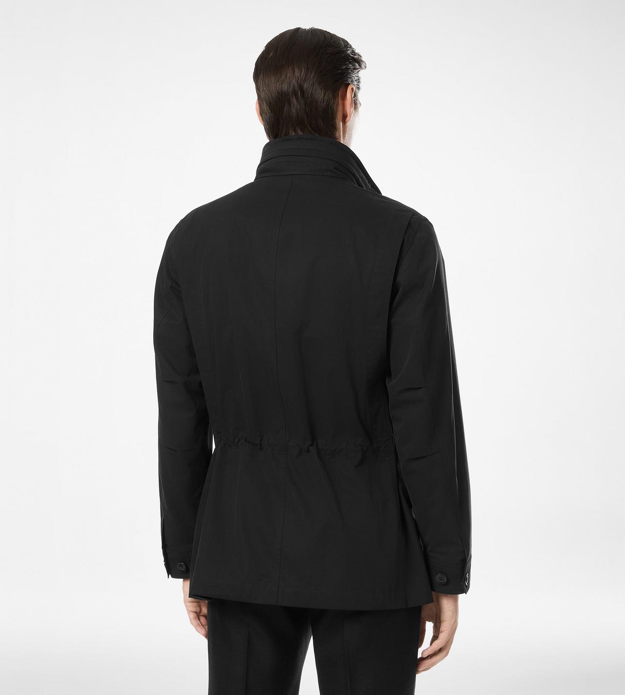 TOM FORD COTTON SILK BLEND BLACK COTTON SILK REPS FIELD JACKET