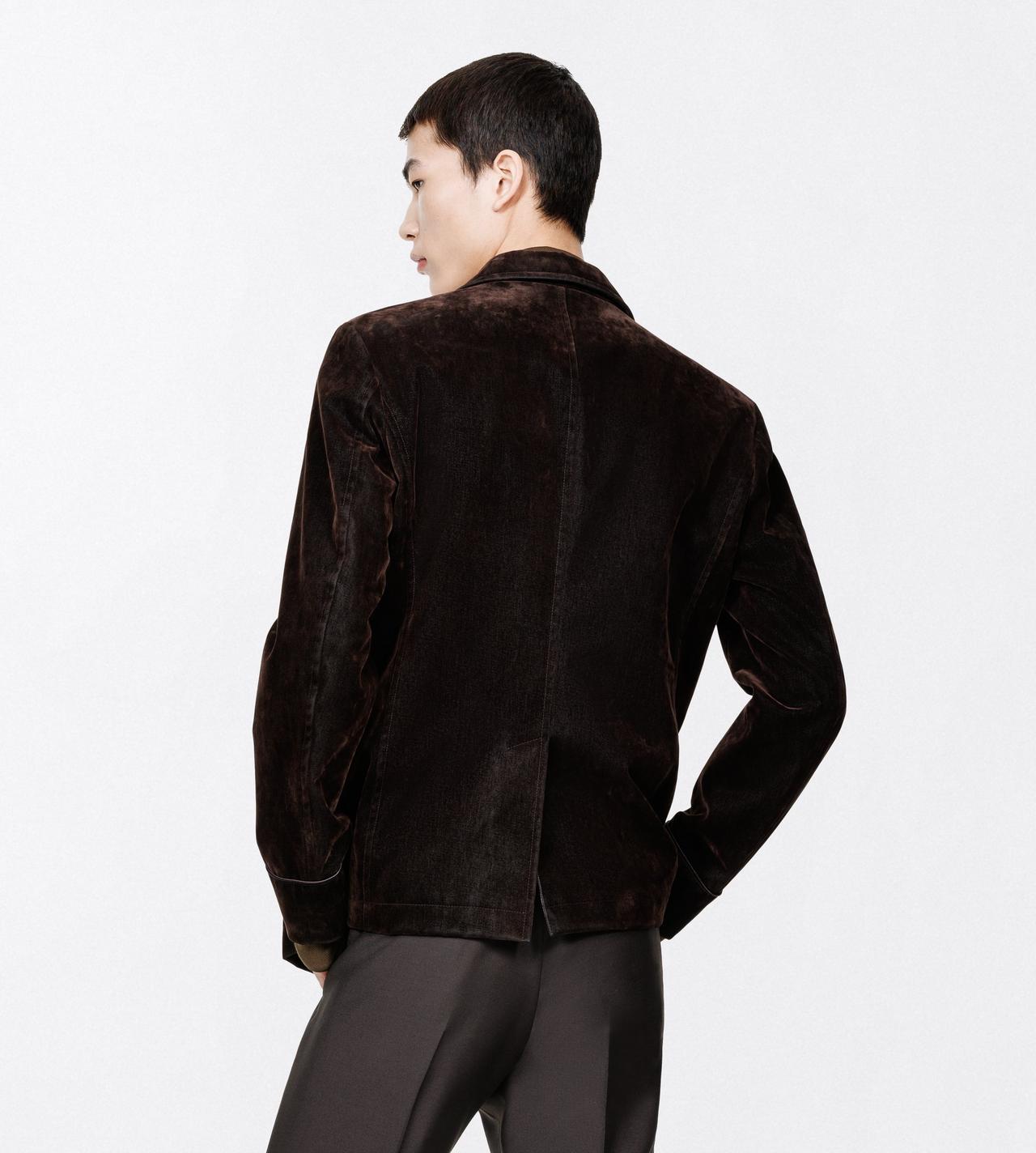 TOM FORD COTTON VISCOSE BLEND BROWN MULTICOLOR FLOCKED FOUR POCKET JACKET
