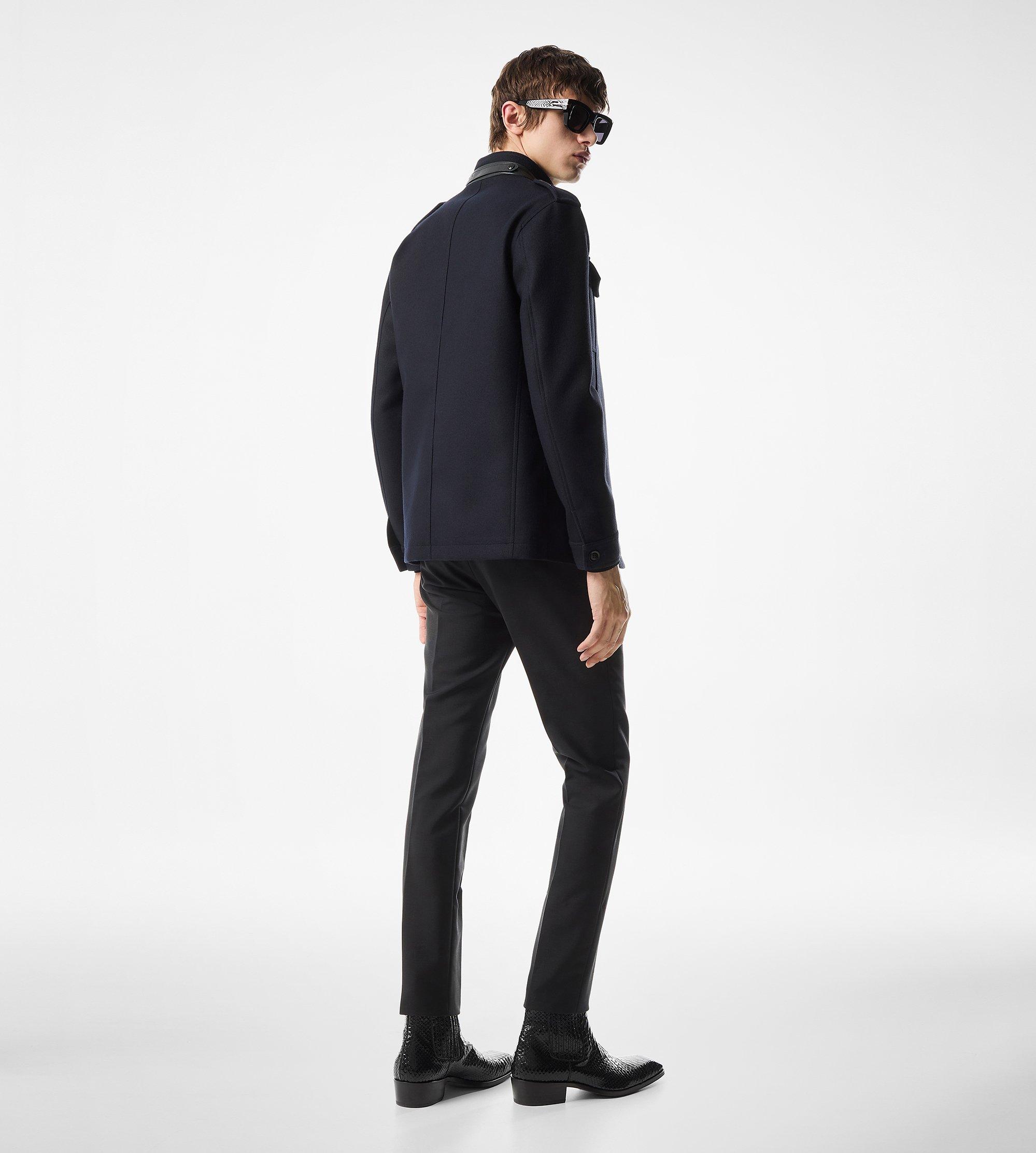 LIGHT FELT STAND COLLAR OVERSHIRT | Tom Ford Fashion