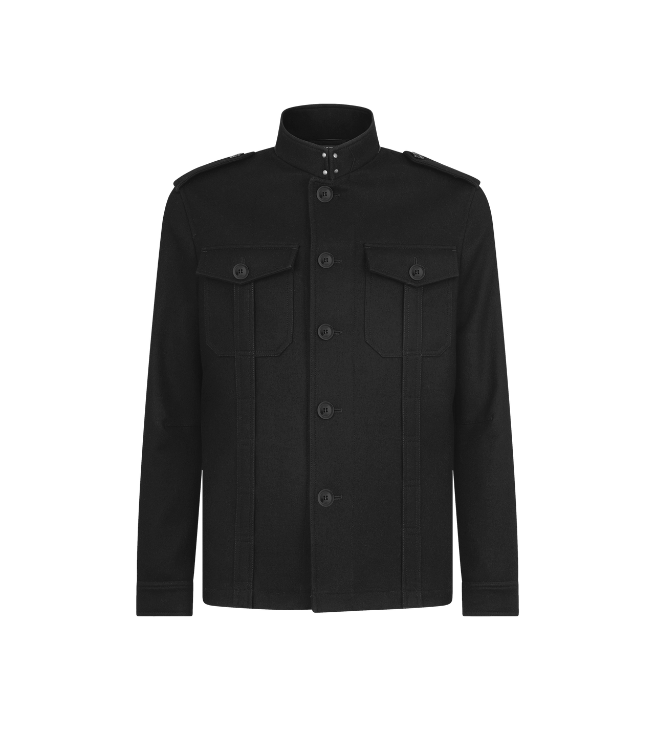 LIGHT FELT STAND COLLAR OVERSHIRT image number 0