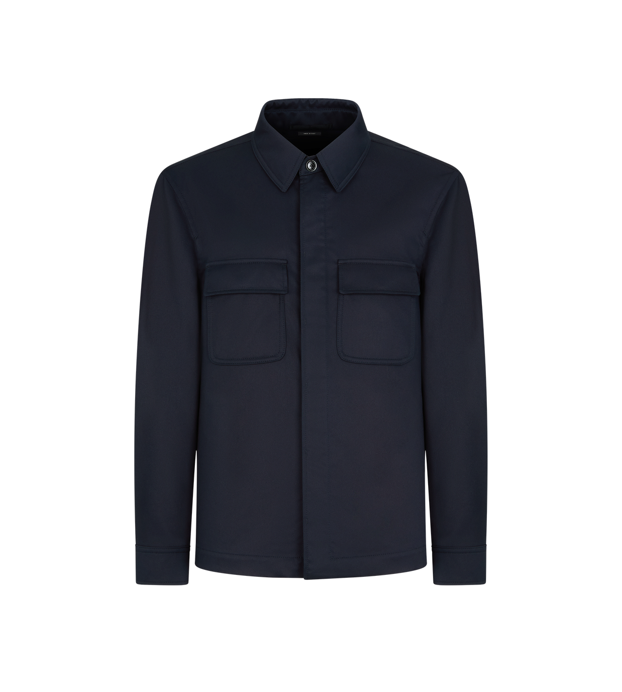 COTTON TWILL DOUBLE SPLITTABLE OVERSHIRT image number 0