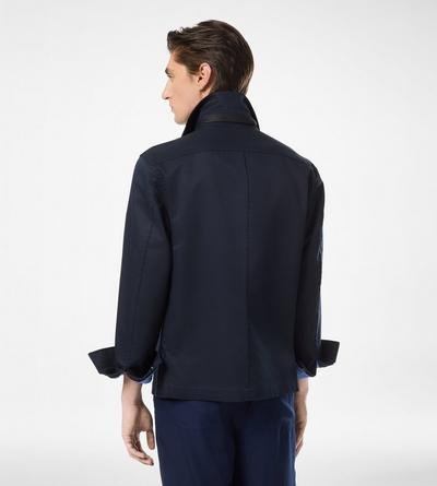 COTTON TWILL DOUBLE SPLITTABLE OVERSHIRT image number 4