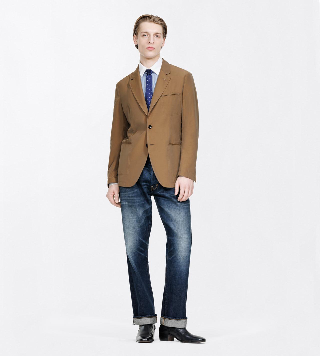 TOM FORD POLYESTER BLEND OLIVE BROWN PARACHUTE POPLIN BLAZER&nbsp;
