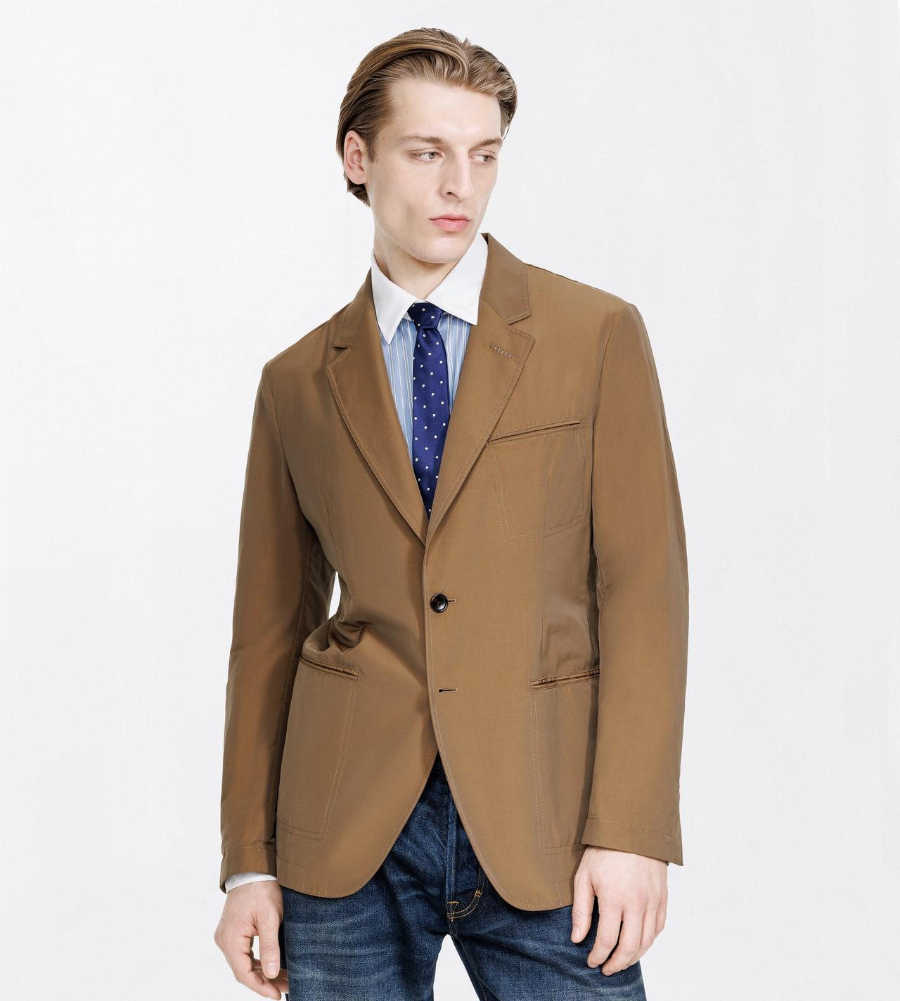 TOM FORD POLYESTER BLEND OLIVE BROWN PARACHUTE POPLIN BLAZER&nbsp;