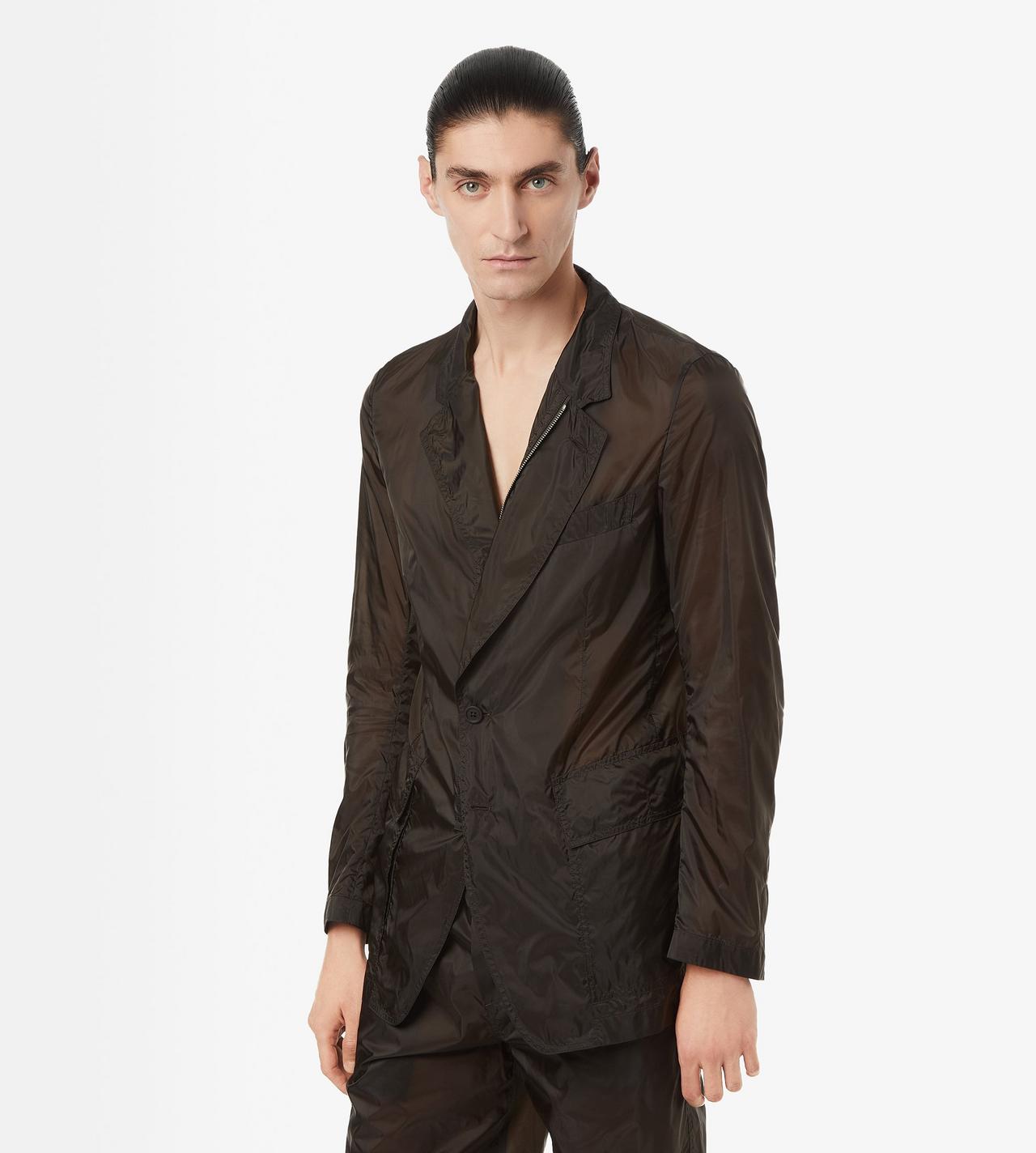 TOM FORD POLYAMIDE MAHOGANY BLAZER AUS EXTRALEICHTEM NYLON MIT REISSVERSCHLUSS