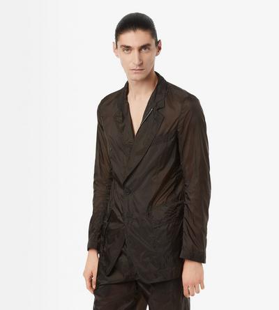 TOM FORD POLYAMIDE MAHOGANY BLAZER AUS EXTRALEICHTEM NYLON MIT REISSVERSCHLUSS