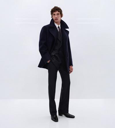 TOM FORD WOOL NAVY CABAN AUS WEICHEM FILZ