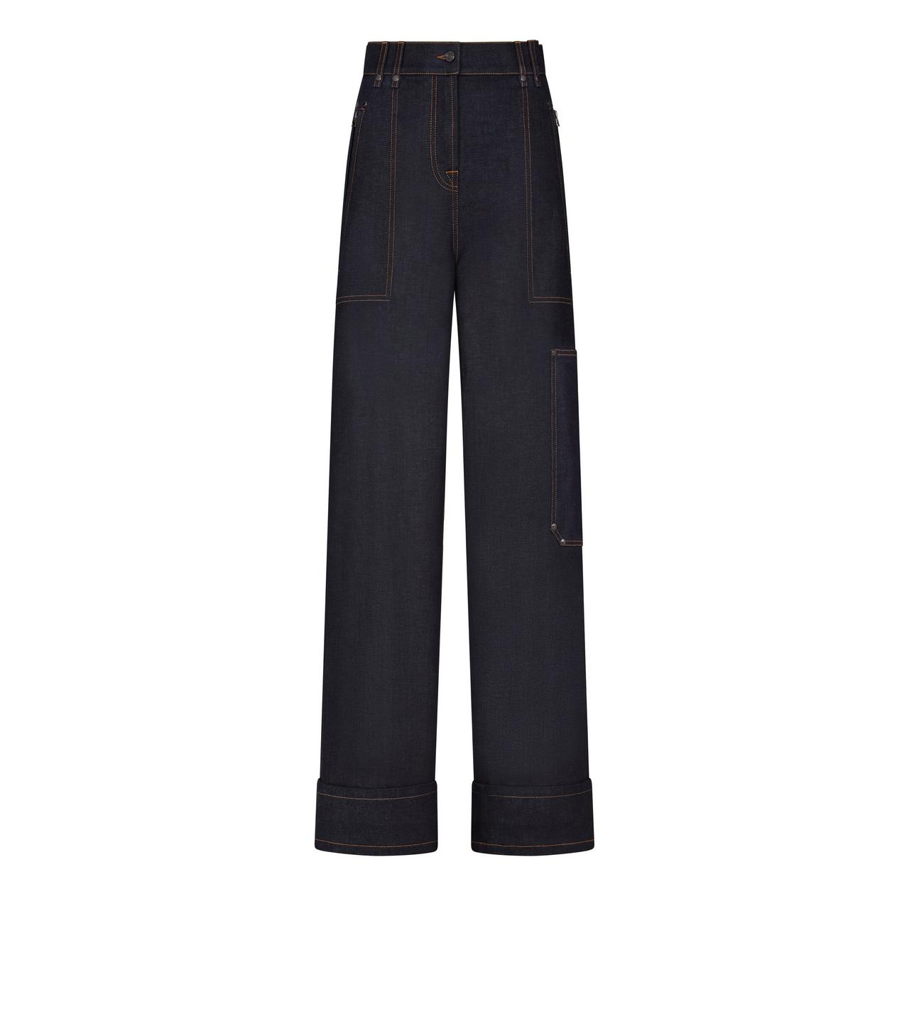 LIGHTWEIGHT DENIM WIDE LEG PANTS image number 0