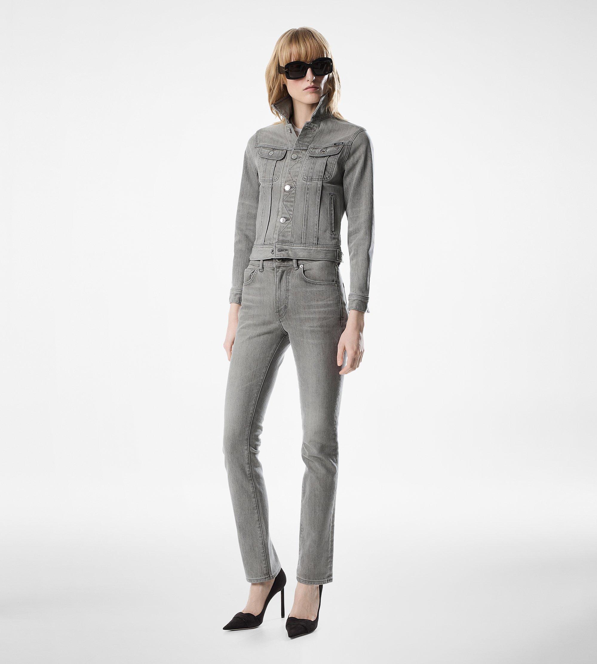 パンツ TOM FORD Woman Pants Blue PAW558FAX1404 ZHBBY TOM FORD Patchwork Wide-Leg Denim Pants | Neiman Marcus