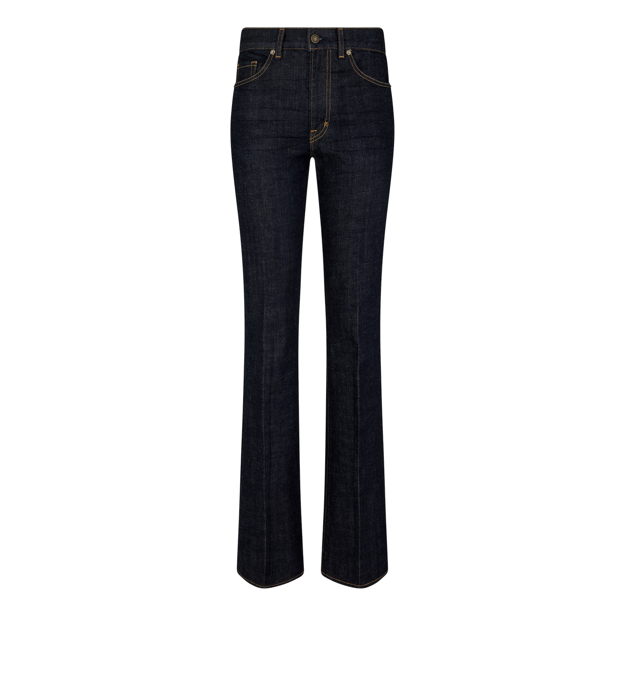 STRETCH RAW DENIM FLARED JEANS image number 0