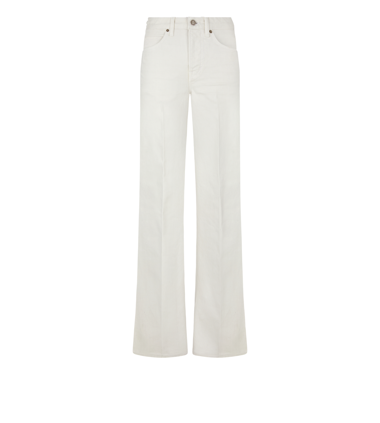 STRETCH TWILL DENIM FLARE PANTS image number 0