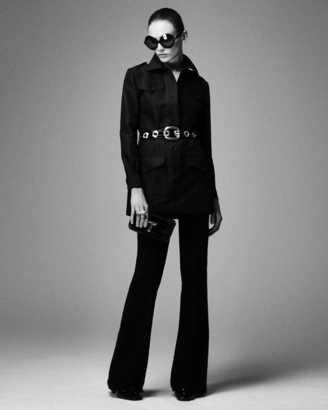 DENIM WIDE FLARE PANTS image number 3