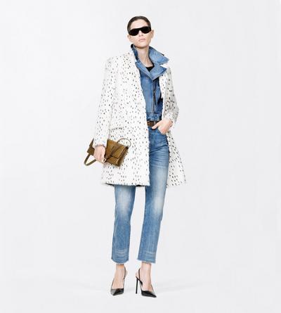 TOM FORD DENIM DENIM PANTALON DROIT MELANIE EN DENIM D&Eacute;LAV&Eacute; &Agrave; LA PIERRE AVEC BORDURE EN&nbsp;T ET OURLET EFFILOCH&Eacute;