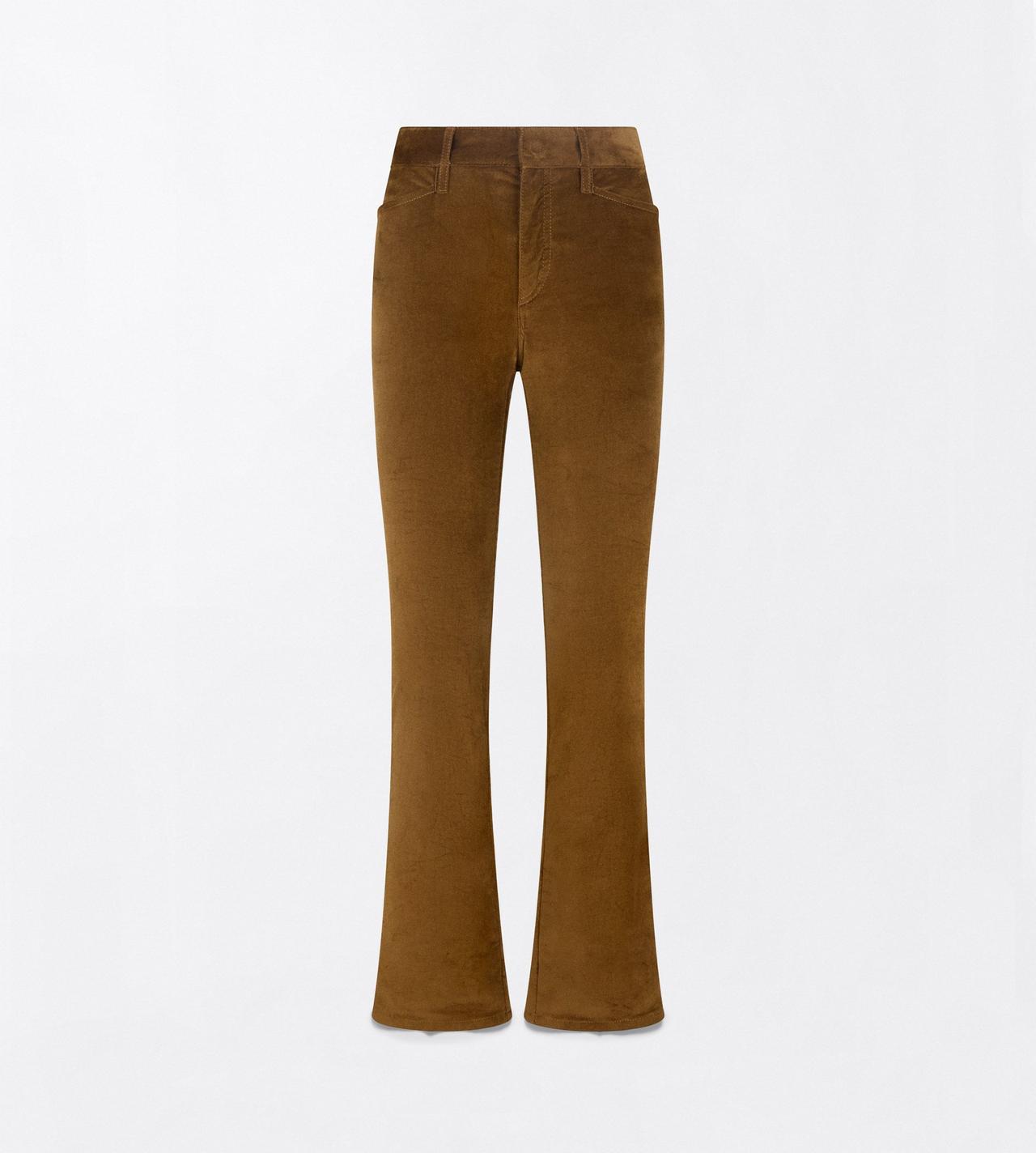 TOM FORD VELVET TOBACCO STRETCH COTTON VELVET SKINNY FLARE PANTS
